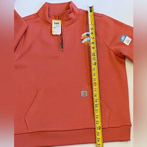 Carhartt women’s Relaxed Fit Midweight Quarter Zip Mock Neck Sweatshirt NWT LRG - Picture 8 of 9